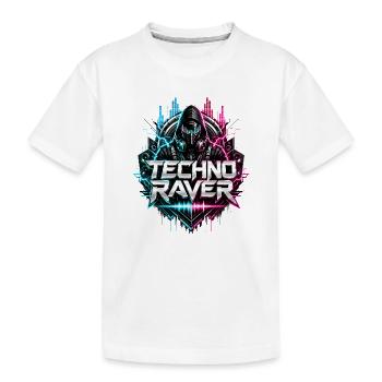Techno Raver Neon Hood - T-shirt bio Premium Enfant - blanc - Devant