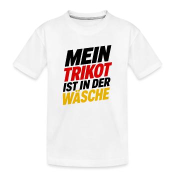 Mein Trikot ist in der Wäsche - Kinder Premium Bio T-Shirt - Weiß - Vorne