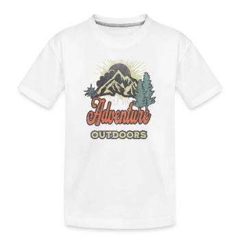 Bergabenteuer und Outdoor-Stil - Kinder Premium Bio T-Shirt - Weiß - Vorne