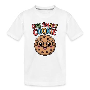 Un Cookie Intelligent - Cookie Intelligent avec des Lunettes - T-shirt bio Premium Enfant - blanc - Devant