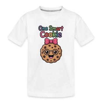 Un Cookie Intelligent - Cookie Intelligent avec des Lunettes - T-shirt bio Premium Enfant - blanc - Devant