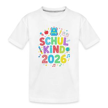 Schoolchild 2026 Color Explosion - Kids' Premium Organic T-Shirt - white - Front