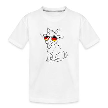 German flag Goat German Germany Goat - Kids' Premium Organic T-Shirt - white - Front