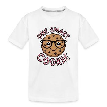 Un Cookie Intelligent - Cookie Intelligent avec des Lunettes - T-shirt bio Premium Enfant - blanc - Devant
