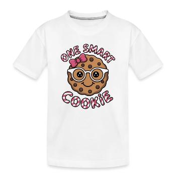 Un Cookie Intelligent - Cookie Intelligent avec des Lunettes - T-shirt bio Premium Enfant - blanc - Devant