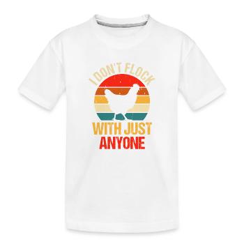 Farmer Rooster Flock Poultry Chicken - Kinder Premium Bio T-Shirt - Weiß - Vorne