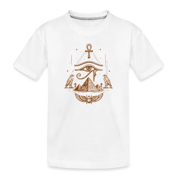 Symboles sacrés égyptiens - T-shirt bio Premium Enfant - blanc - Devant