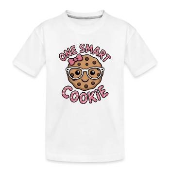 One Smart Cookie - Smart Cookie with Glasses - Kids' Premium Organic T-Shirt - white - Front