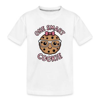 Un Cookie Intelligent - Cookie Intelligent avec des Lunettes - T-shirt bio Premium Enfant - blanc - Devant