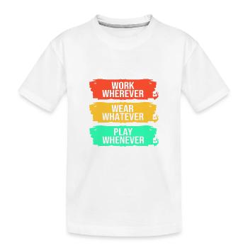 Bureau à distance à domicile - T-shirt bio Premium Enfant - blanc - Devant