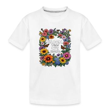 Fleurir Là où la vie commence Jardin - T-shirt bio Premium Enfant - blanc - Devant
