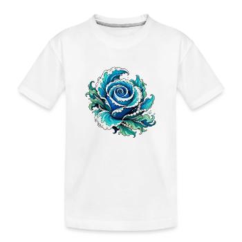 Impression en Onde de Rose Bleue - T-shirt bio Premium Enfant - blanc - Devant