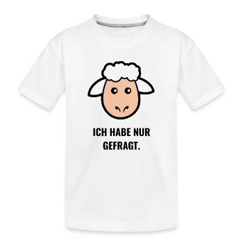 Minimalistisches Schafgesicht Icon - Kinder Premium Bio T-Shirt - Weiß - Vorne