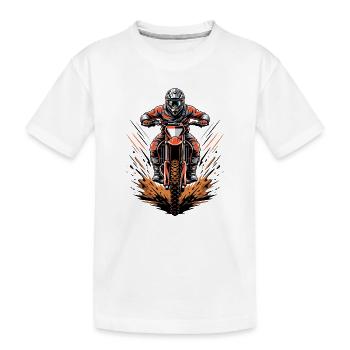 Sprint moto Cross : Action moto - T-shirt bio Premium Enfant - blanc - Devant