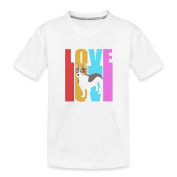 Rat Terrier - Kinder Premium Bio T-Shirt - Weiß - Vorne