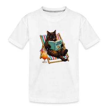 Summer Reading - Kids' Premium Organic T-Shirt - white - Front