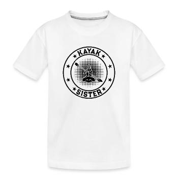 Kayak Sister Kayaking Sister - Kinder Premium Bio T-Shirt - Weiß - Vorne