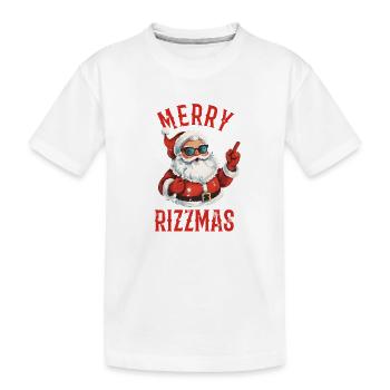 Fröhliche Rizzmas Lustiges Weihnachtsgeschenk - Kinder Premium Bio T-Shirt - Weiß - Vorne