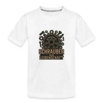 Schrauber aus Leidenschaft - Kinder Premium Bio T-Shirt - Weiß - Vorne