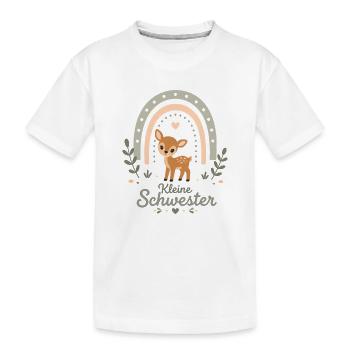 Boho Rehkitz | Niedliches Geschwisterdesign  - Kinder Premium Bio T-Shirt - Weiß - Vorne