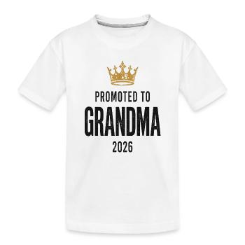 PROMOTED TO GRANDMA 2026 - Kids' Premium Organic T-Shirt - white - Front