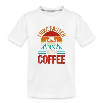 Randonnée sur sentier de montagne Randonnée en plein air Braconnage - T-shirt bio Premium Enfant - blanc - Devant