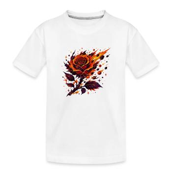 Art de la Flamme de la Rose de Feu - T-shirt bio Premium Enfant - blanc - Devant
