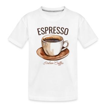 Espresso – Plaisir du café italien - T-shirt bio Premium Enfant - blanc - Devant