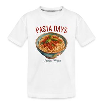 Jours de pâtes – Noix de pâtes italiennes - T-shirt bio Premium Enfant - blanc - Devant