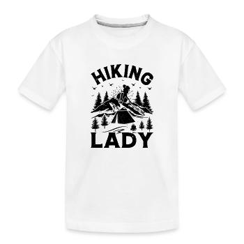 Hiking Lady Mountain Hiking Girls - Kinder Premium Bio T-Shirt - Weiß - Vorne