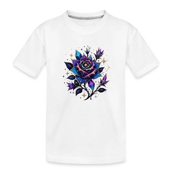 Rose de cristal Bleu Nuit - T-shirt bio Premium Enfant - blanc - Devant