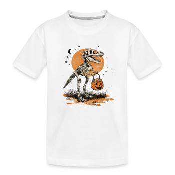 Costume de Tyrannosaurus Rex de la fête d’Halloween de Dino - T-shirt bio Premium Enfant - blanc - Devant