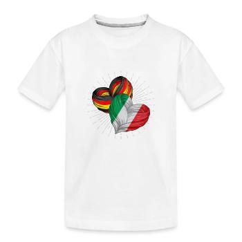 Friendship between the flags of Germany - Kids' Premium Organic T-Shirt - white - Front