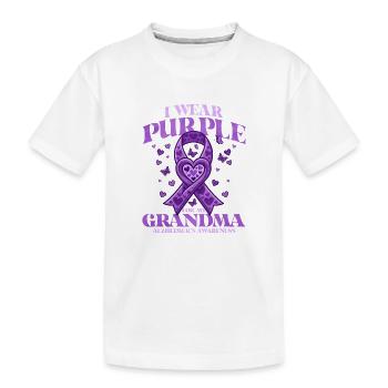 For my grandma – Alzheimer's education - Kids' Premium Organic T-Shirt - white - Front