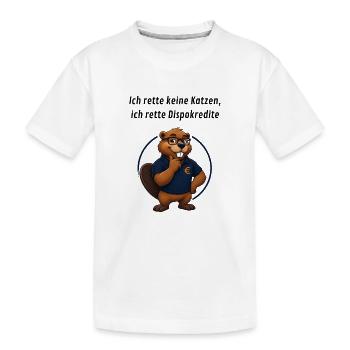 Benno Biber Banker - Dispokredite - Kinder Premium Bio T-Shirt - Weiß - Vorne