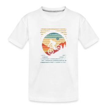 Vintage Mountain Bike - Kids' Premium Organic T-Shirt - white - Front