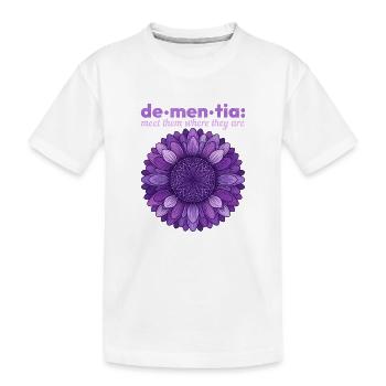 Sentier des Fleurs de Démence : Rencontrez-les - T-shirt bio Premium Enfant - blanc - Devant