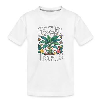 Cultiver mon propre jardin tropical des tropiques - T-shirt bio Premium Enfant - blanc - Devant