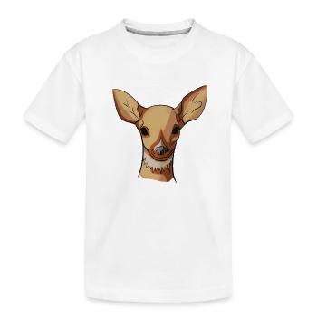 Tête de daim graphique pastel - T-shirt bio Premium Enfant - blanc - Devant