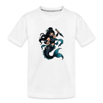 Sirène ninja de la mer - T-shirt bio Premium Enfant - blanc - Devant