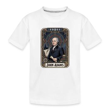 John Adams Tarotkarte - Kinder Premium Bio T-Shirt - Weiß - Vorne