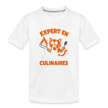 Expert en catastrophes culinaires - T-shirt bio Premium Enfant - blanc - Devant