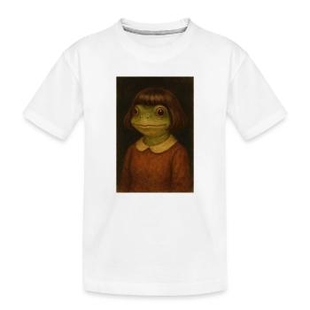 Fille-grenouille au look rétro - T-shirt bio Premium Enfant - blanc - Devant