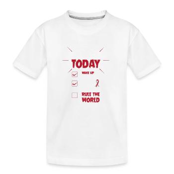 Cancer du laryngé, survivant du cancer du laryngé, le cancer est insupportable - T-shirt bio Premium Enfant - blanc - Devant