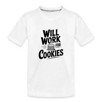 Ça marchera pour les cookies - T-shirt bio Premium Enfant - blanc - Devant