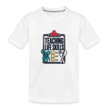 Special Education Teaching Life Skills, Teacher Li - Kids' Premium Organic T-Shirt - white - Front
