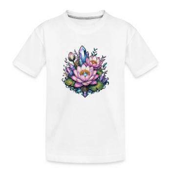 Lotus de Cristal dans le Jardin de Cristal - T-shirt bio Premium Enfant - blanc - Devant