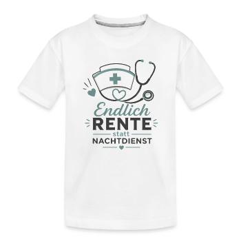 Endlich in Rente – Krankenschwester & Stethoskop - Kinder Premium Bio T-Shirt - Weiß - Vorne