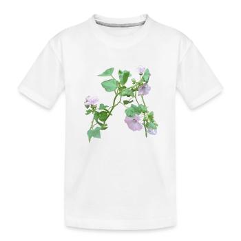 Photo de mes mauves semées moi-même - T-shirt bio Premium Enfant - blanc - Devant