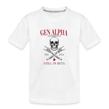 Gen Alpha – Généré par l’IA - T-shirt bio Premium Enfant - blanc - Devant
